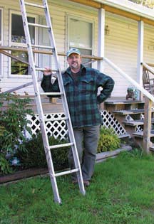 ANYONE CAN FALL: Former professional roofer Randy Mitchell says ladders can be dangerous for anyone, but especially for older people.