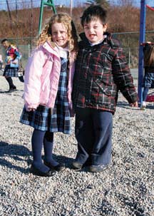Jacob and a friend at school
