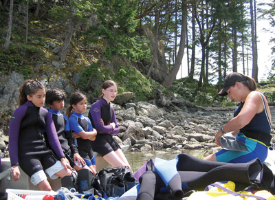 Snorkelling in the Copeland Islands: Just one of the experiences open to Powell River youth among the many programs like this offered by TerraCentric Adventures