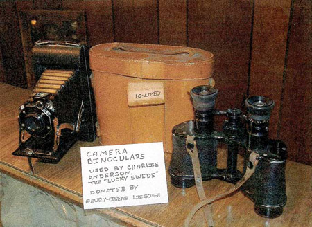 An historical look: Texada Heritage Museum has Charley Anderson's camera and binoculars on display.