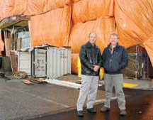Major RENOS: The face of the Town Centre Mall is quite different these days. Millions of dollars have been spent on upgrades and renovations. Mall owner Jack Barr stands in front of the new Shoppers Drug Mart with mall manager Andy Evans.
