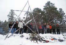 STAR POWER: A star lights up the night sky above Wildwood each year, thanks to the efforts of volunteers like these.