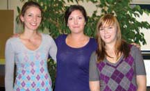 Recent graduates: Grads from the Applied Business Technology program at VIU, from left: Kelly Hodgins, Jocelyn Walz, Jessica Hitt.